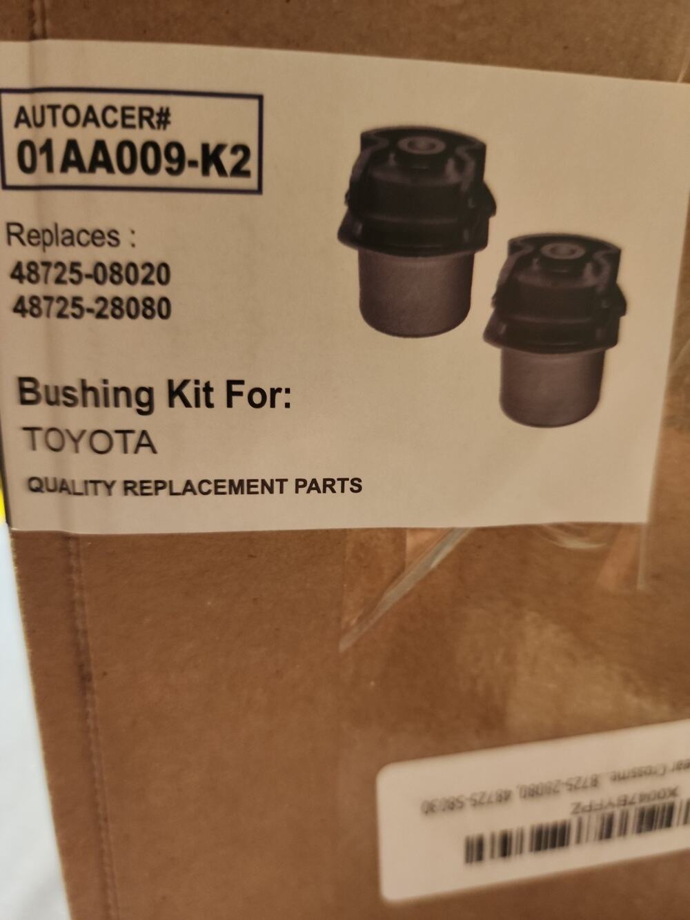 Autoacer#01AA009-K2 Rear Crossmember Bushings Toyota
